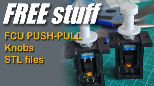 FREE - FCU Push-Pull knob STL files D-I-Y